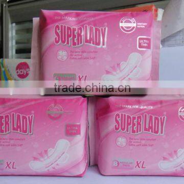 Day time use disposable style sanitary napkin