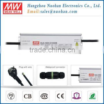 Meanwell high efficiency with PFC function HLG-185H-1050 185W 1050ma pwm constant current dimmable driver