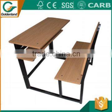 school desk with bench set