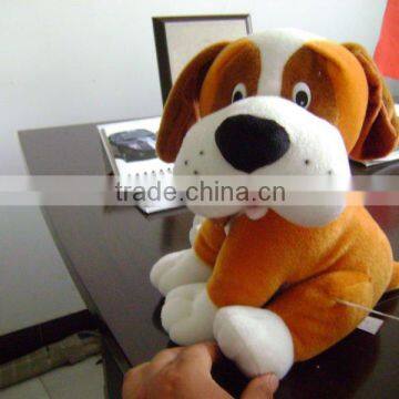 New Cute brown Sitting soft Plush Dog toy