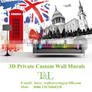 Fabric Wall Murals,Waterproof Landscape Wall Murals,3D Private Custom Wall Murals,3D Digital Printing Wall Mural