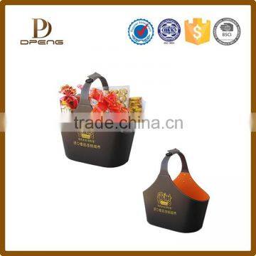 Factory price personalized customized faux leather storage basket