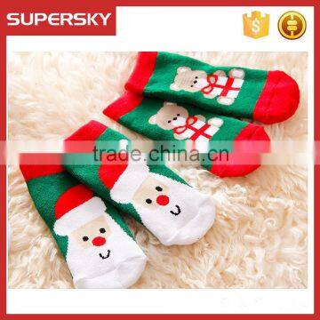 V-264 Christmas unisex-baby soft pretty baby colorful cartoon boot socks