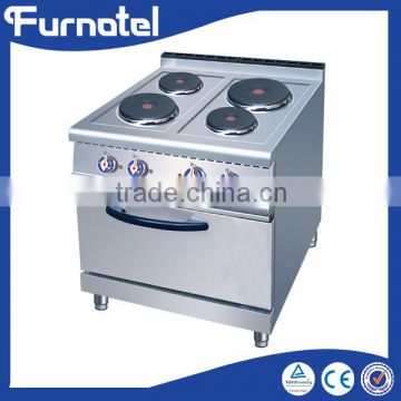 Hotel Restaurant Equipment Plate Cooker Commercial Electric 4-Plate With Oven Cooker