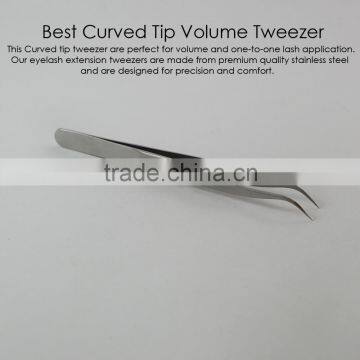 Volume Curved Tip Tweezer For Eyelash Extension