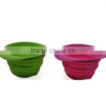 2016 Unique Design Silicone Folding Fruit Basket