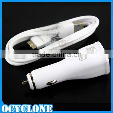 Wholesale For Samsung Galaxy Note 3 USB Car Charger 12V Car Battery Adapter with Cable