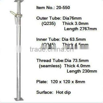 Q235,q345 support class /scaffolding steel prop/ galvanized adjustable steel prop