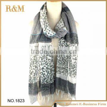 Wholesale custom design women scarf printing cotton scarf