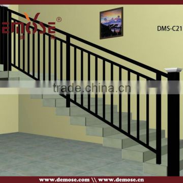 Andonized aluminum handrail for stairs