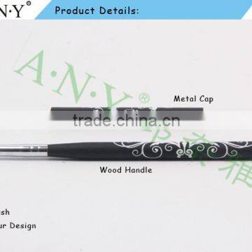 ANY Nail Art UV Gel Design Wood Handle Oval Nail Brushes Nylon Hair photo-3