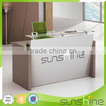 2016 new design modern cheap small reception desk for salon from China supplier Sunshine Furniture YS-RCT05