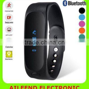 E02 smart watch health Silicone Wristband Time/Caller ID/alarm/Pedometer Sleep Monitor for IOS Android Sport bluetooth bracelet