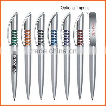 Promotional Cheap Plastic High-tech Spiral Design Ball Pen Supplier