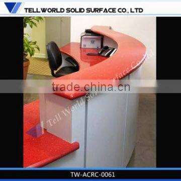 TW Artificial stone office front desk , furniture cheap reception desk for sale