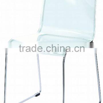 Tansparent clear Acrylic stainless steel dining chair