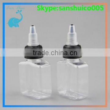 PET square twist cap bottles 30ml /new design square twist cap bottles