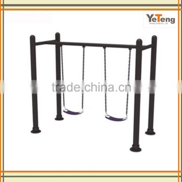 Outdoor Kindergarten Galvanized Three Kids Seat Playground Swing Set