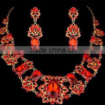 Fashion High Quality Luxury Bridal Necklace Earrings Tiara Wedding Jewelry Set photo-4