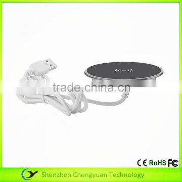 Qi Wireless phone Charger Pad for most coffee/restaurant/hotel/computer table desktop wireless charger