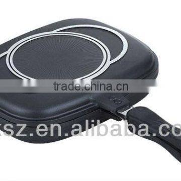 Hot selling popular in Europe LFGB approval Aluminum non-stick double frying pans