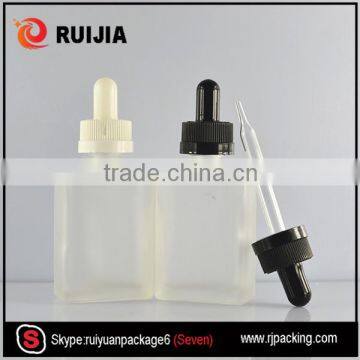 Wholesales Cosmetic Use Childproof Cap Clear Colorful Frosted Rectanglar Glass E-liquid Bottle 30ml Free Samples photo-6