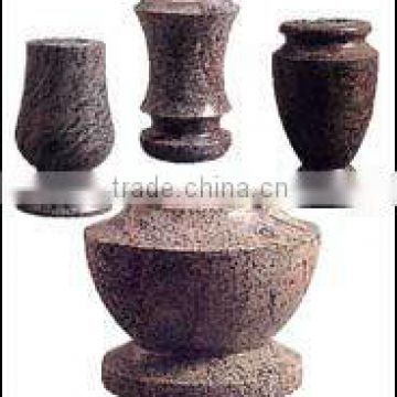 Natural stone vase for cemetery