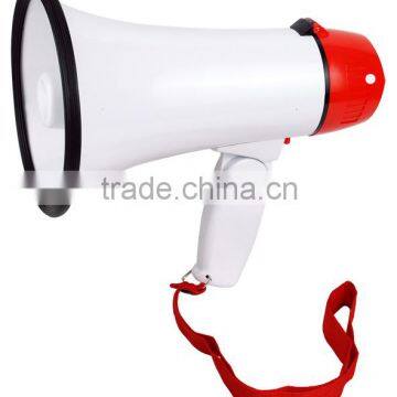 portable megaphone with sliding talk and siren switch button