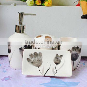 ceramic handpaint 4pcs bath set