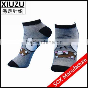 2015 fashion zombie jacquard thin cotton knitted girls ankle socks