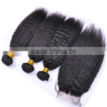 Kinky Straight Human Hair Extension/Hair Wefts/Hair Weaving