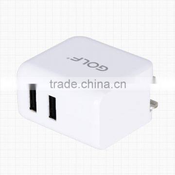 GOLF Factory Good Quality Dual USB Adapter 5v 2.1a/1a Mobile Travel Charger Hot Selling Products in China photo-4