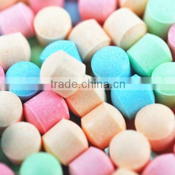 New flavor mixed fruity colourful cylinder shape press candy