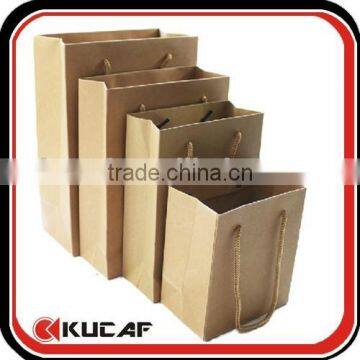 Blank eco- friendly recycled brown kraft paper bag