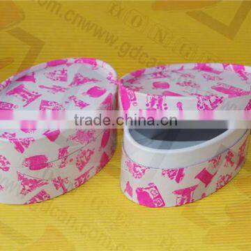 customized oval shaped printing gift box