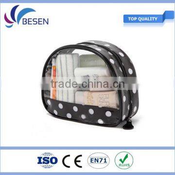 2016 fashion cosmetic bag with clear window