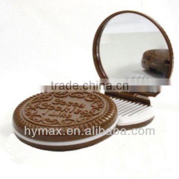 New design salable chocolate compact tin mirror