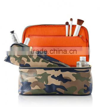 Travel camo cosmetic case bag