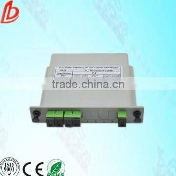 SC APC fiber optic splitter FTTH insertion type 1*4 1310nm SC APC optical plc splitter with low loss