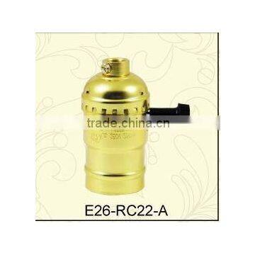 E26 Aluminum Alloy Stepless Partial Thread Switch Lamp Holder photo-6