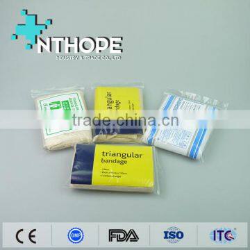 disposable 100% cotton farbic triangular bandage