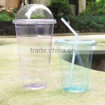 Colorful cup manufacturer 7oz/10oz/12oz/16oz/20oz/24oz Colorful Transparent PET Beverage Cup