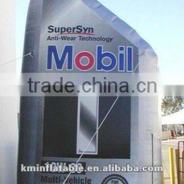 giant inflatable mobil oil bottle