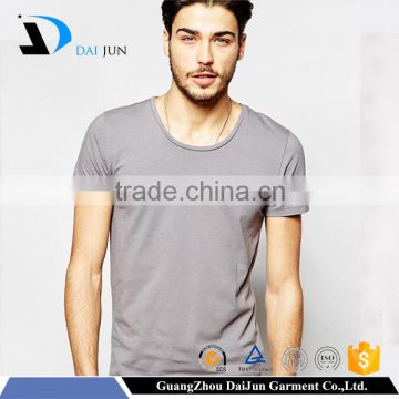 China factory blank plain grey custom cotton men's t-shirt