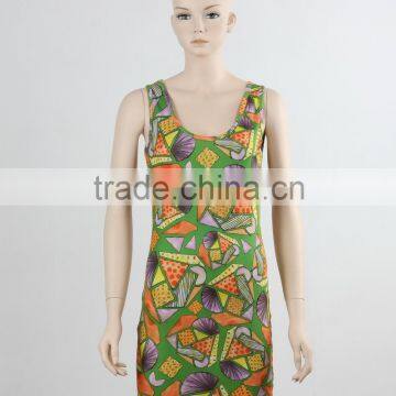 F5S15105 Custom Print Cotton Tank Top for Women