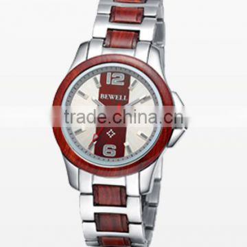 2016 Top LuxuryW Quartz wood and Stainless Steel watch