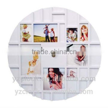 new designed wall clock with multi photo frame 2015