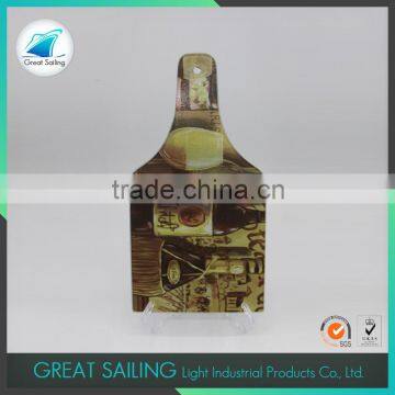 Factory Price 36x18.6x0.4cm winebottle Glass Chopping Board
