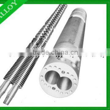 2016 JinSheng pipe extrusion screw barrel conical twin screw barrel for PVC pipe/sheet/profile