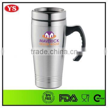 16oz insulated double wall stainless steel cups with handle